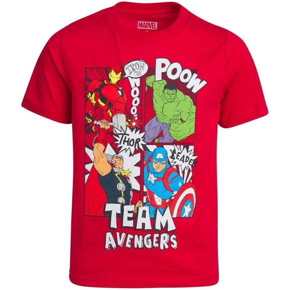 New! Marvel Kids' 5-piece Set Boys Team Avengers 3-shirts 1-short 1-pant size 7! - Picture 4 of 7